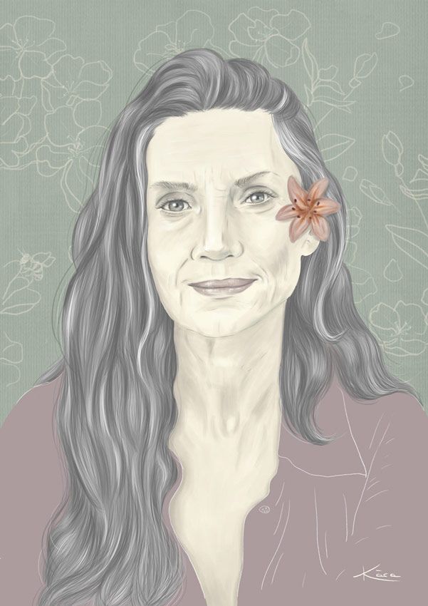 Ilustración de Ángela Molina como diosa de la tierra